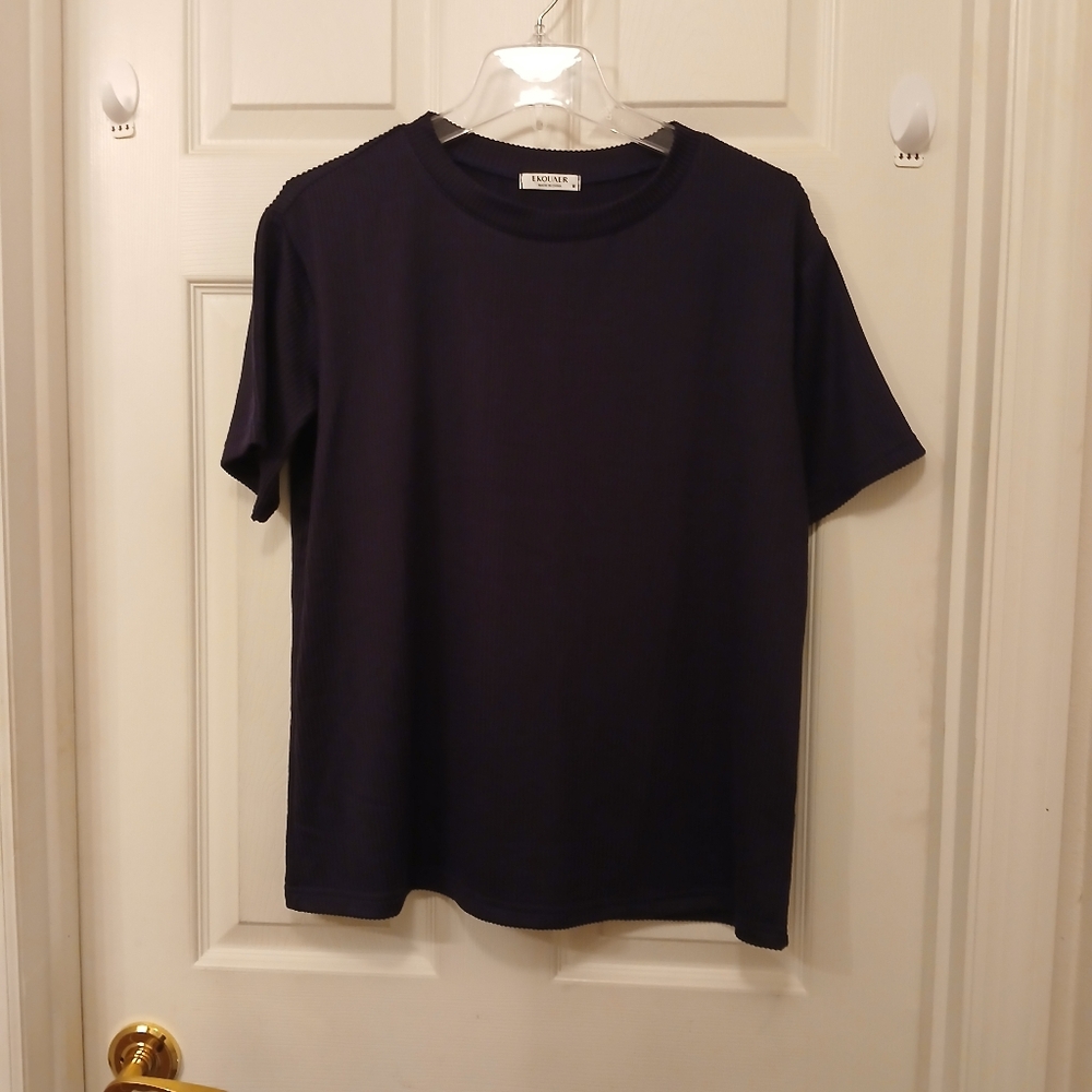 Ekouaer T-shirt Men's Size M Navy Black